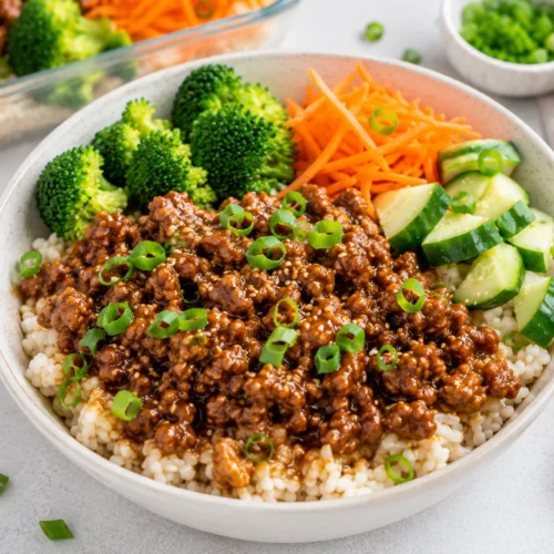 15-Minute Teriyaki Ground Beef Bowl