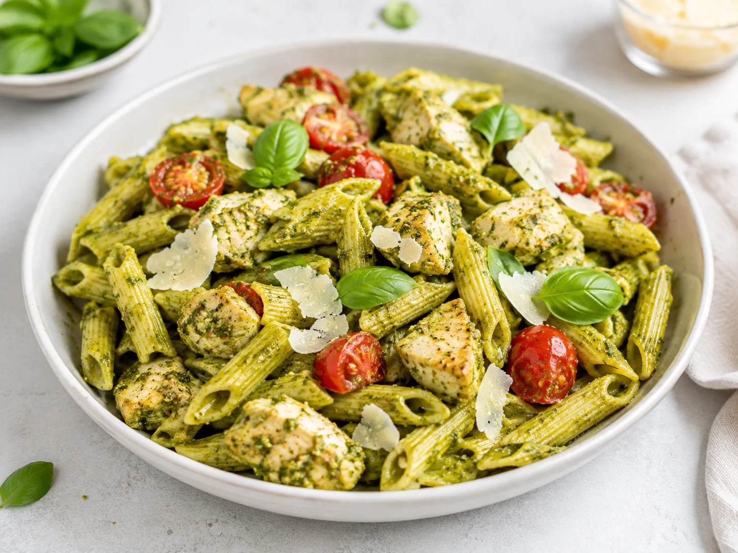 20-Minute Chicken Pesto Pasta