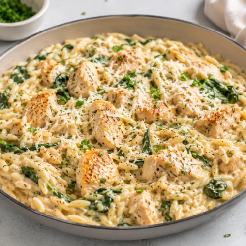 20-Minute Creamy Chicken Orzo