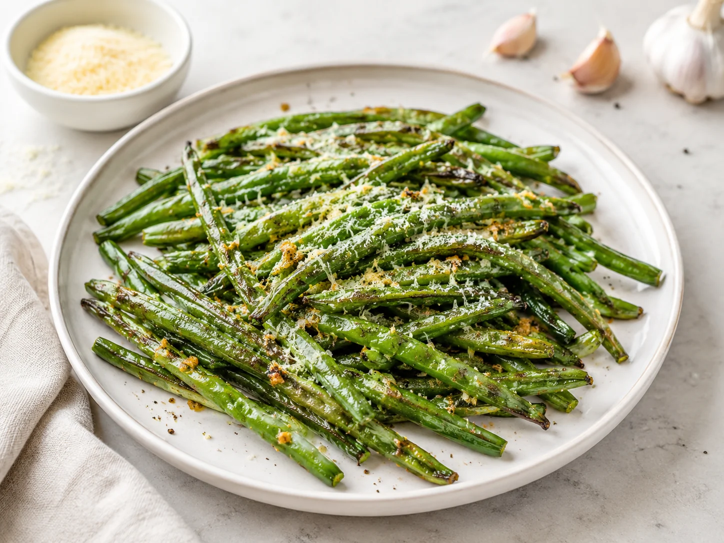 Air Fryer Garlic Parmesan Green Beans
