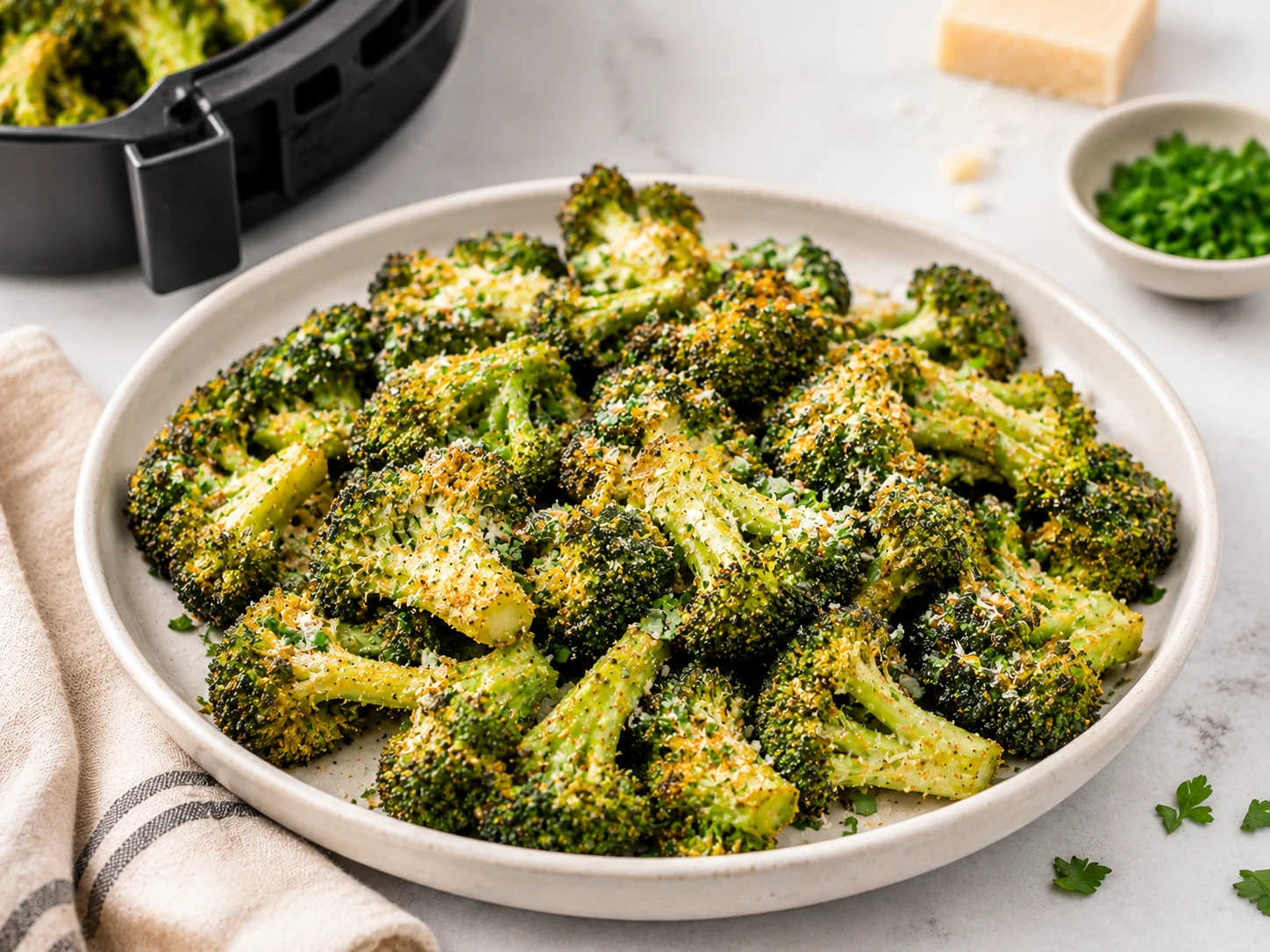 Air Fryer Parmesan Broccoli