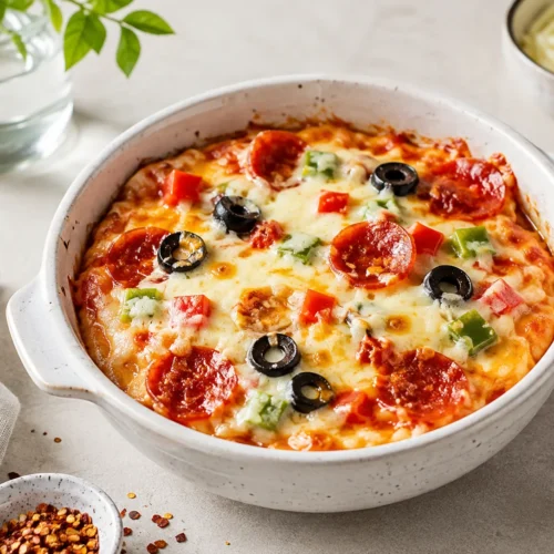Cottage Cheese Pizza Bowl
