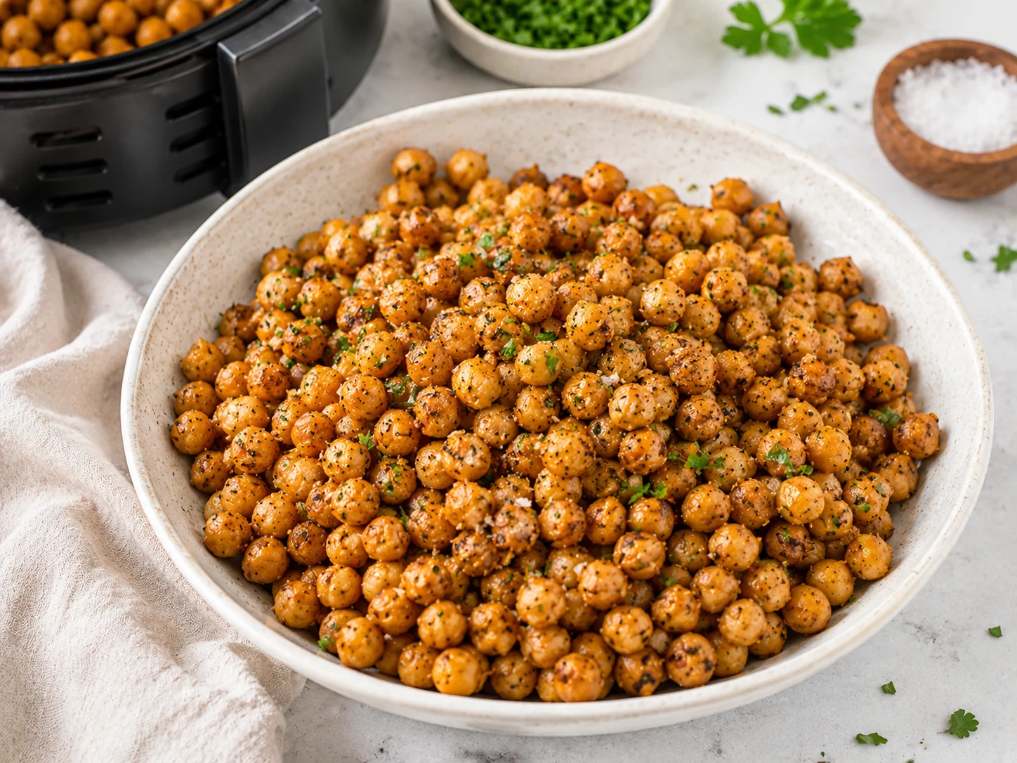 Crispy Air Fryer Chickpeas