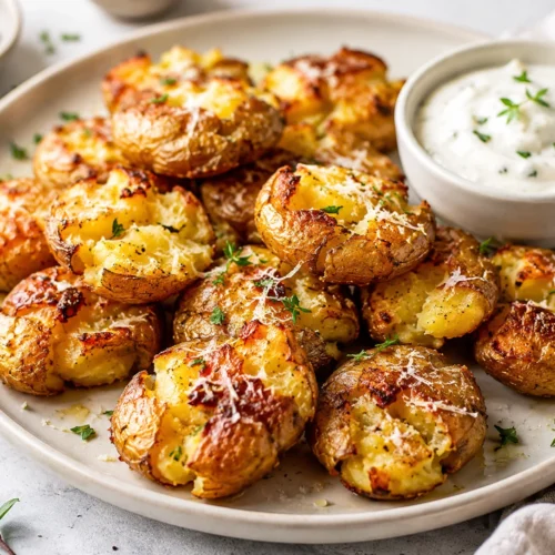 Crispy Air Fryer Smashed Potatoes