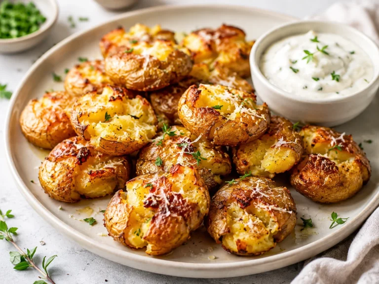 Crispy Air Fryer Smashed Potatoes