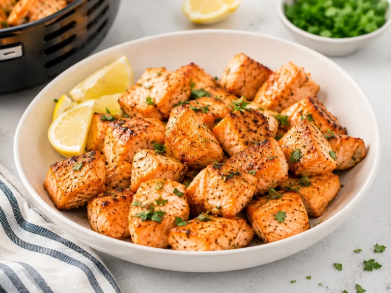 Easy Air Fryer Salmon Bites in 10 Minutes