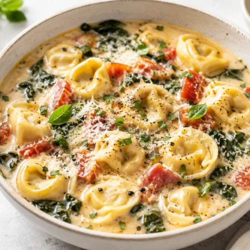 Easy Creamy Tortellini Soup