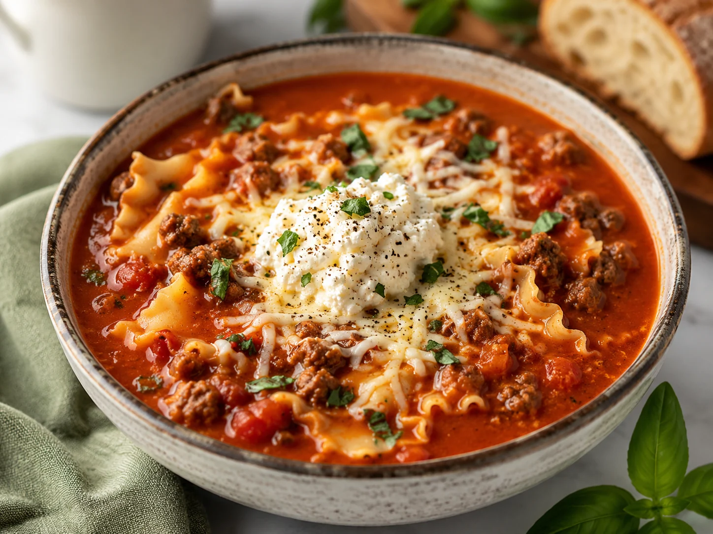 Easy Lasagna Soup