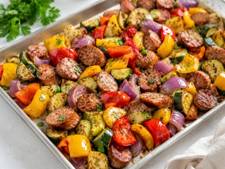 Easy Sheet Pan Sausage and Vegetables