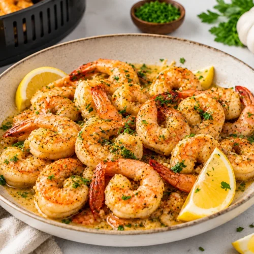 Garlic Butter Air Fryer Shrimp