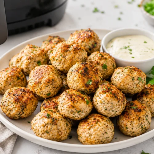Healthy Air Fryer Turkey Meatballs