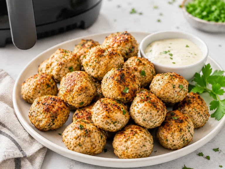 Healthy Air Fryer Turkey Meatballs