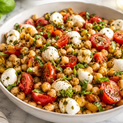 High-Protein Caprese Chickpea Salad