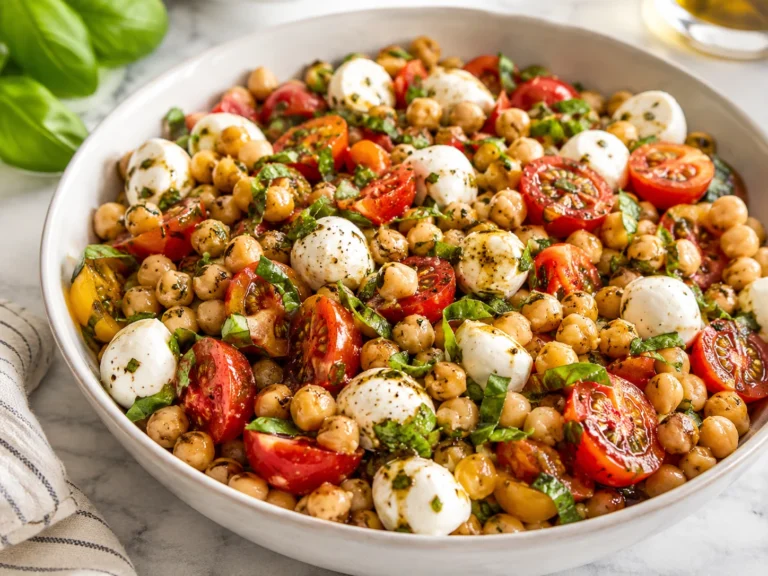 High-Protein Caprese Chickpea Salad