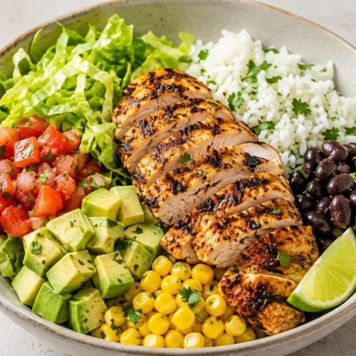 High-Protein Chicken Burrito Bowl