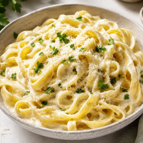 High-Protein Cottage Cheese Alfredo Pasta
