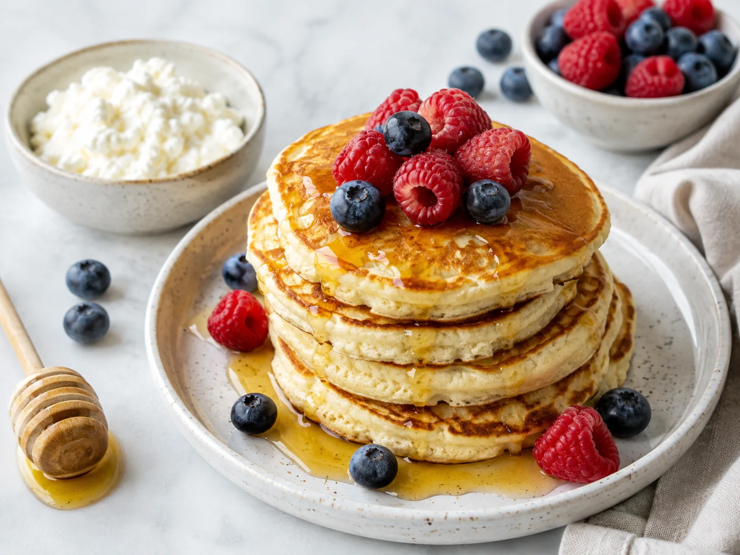 High-Protein Cottage Cheese Pancakes