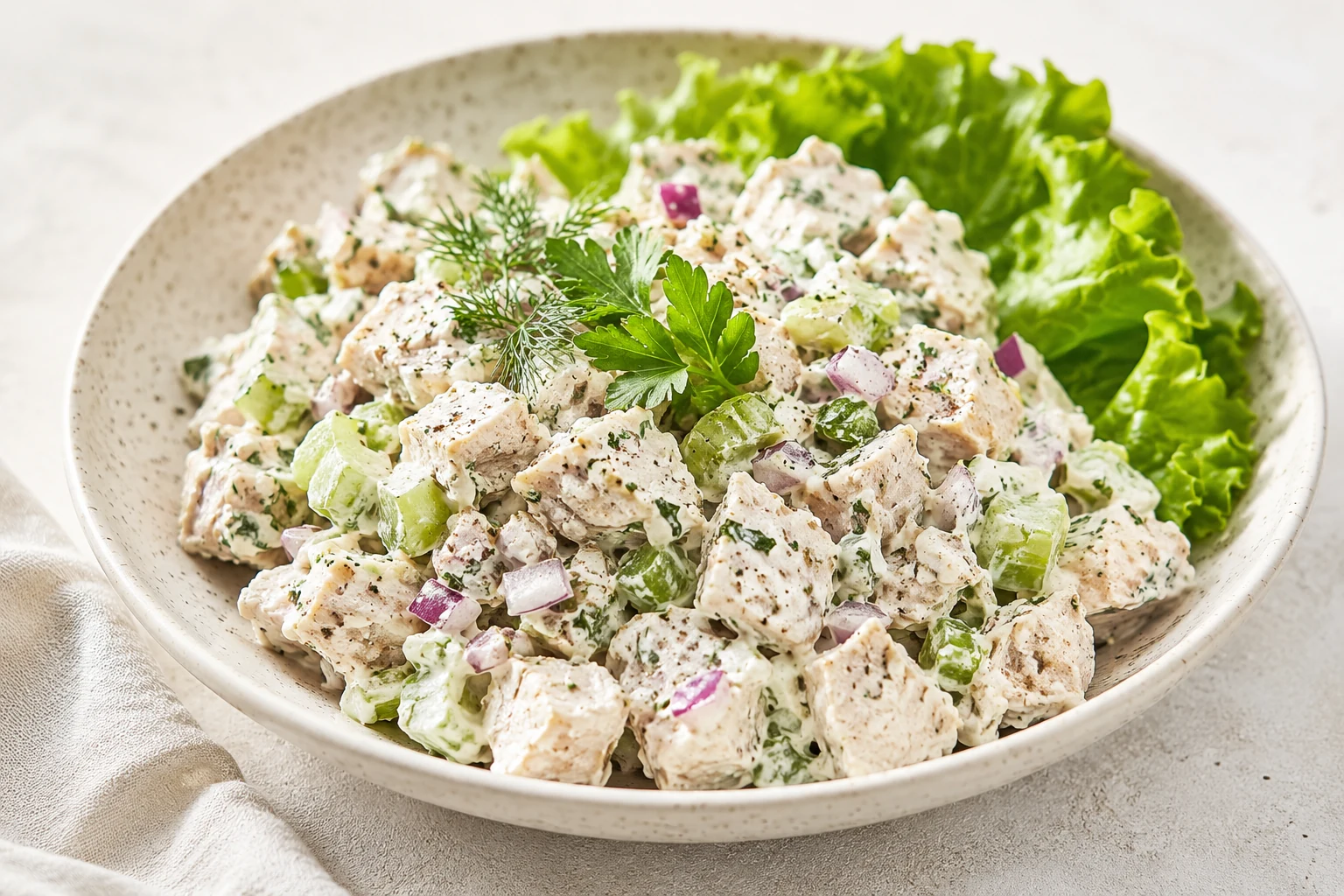 High-Protein Greek Yogurt Chicken Salad