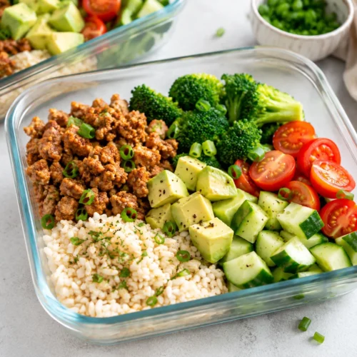 High-Protein Ground Turkey Meal Prep Bowls