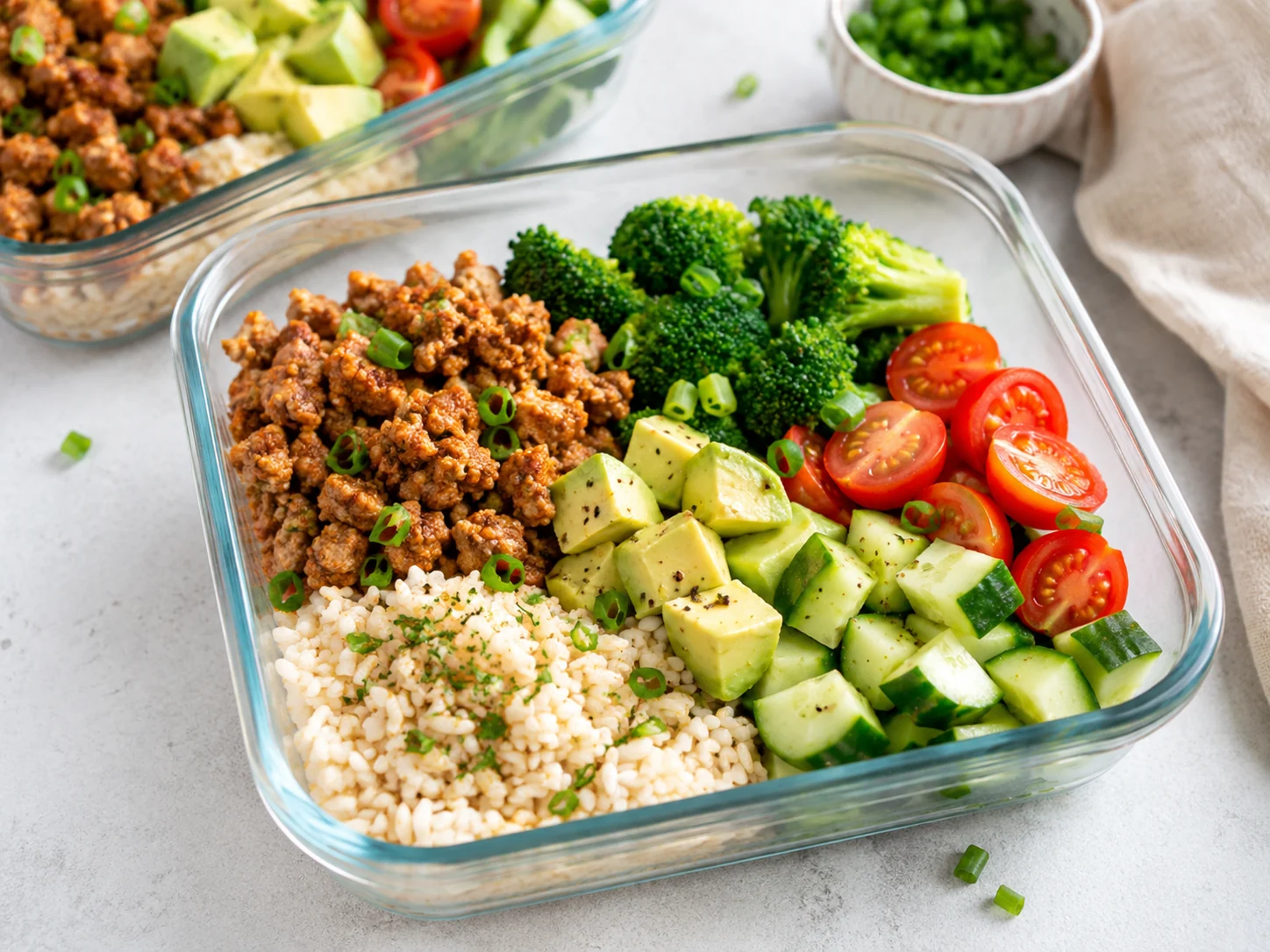 High-Protein Ground Turkey Meal Prep Bowls