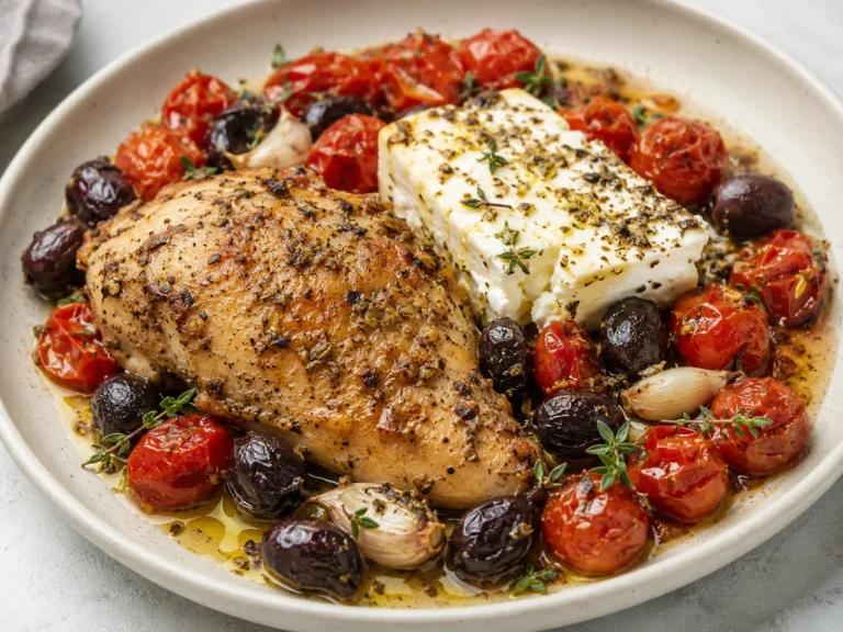 Mediterranean Baked Feta Chicken