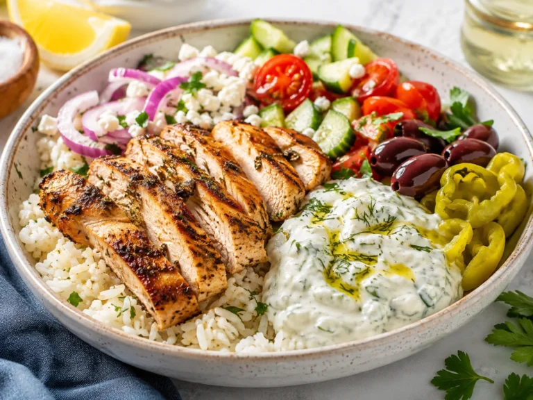 Mediterranean Chicken Gyro Bowl