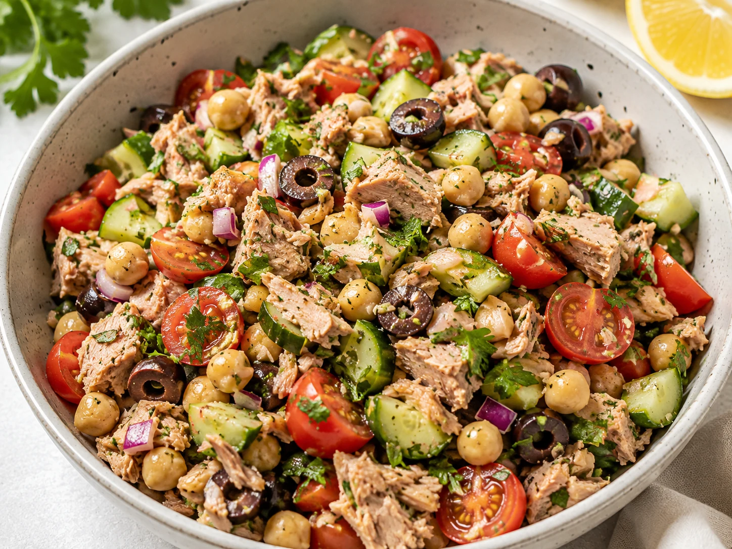 Mediterranean Tuna Salad Without Mayo