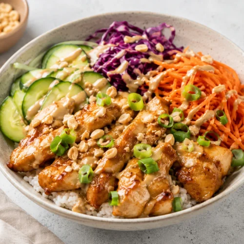 Peanut Chicken Protein Bowl